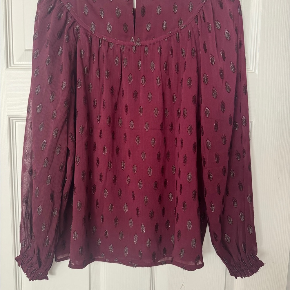 LOFT Women’s Elegant Burgundy Blouse